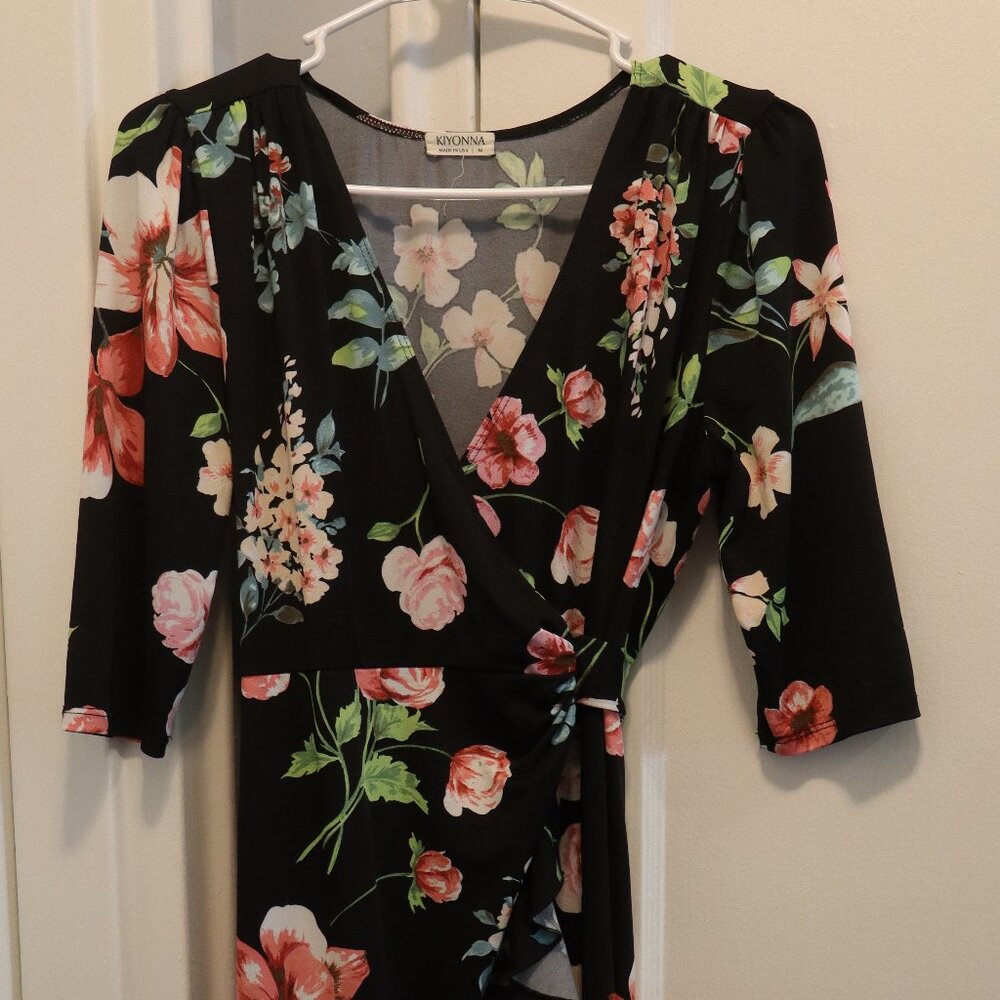 Kiyonna Floral Wrap Dress